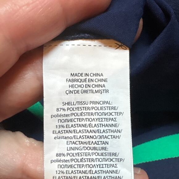 Polo Ralph Lauren navy blue geometric green triangle womens golf skirt SIZE XS - Picture 5 of 6